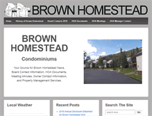 Tablet Screenshot of brownhomestead.com